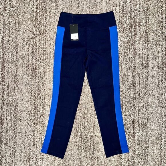 Peach Women's Sumida Crop Pant Leggings Colorblock Navy Blue NWT - Picture 5 of 9